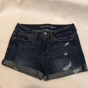 American Eagle “Live Your Life” Distressed Shorts